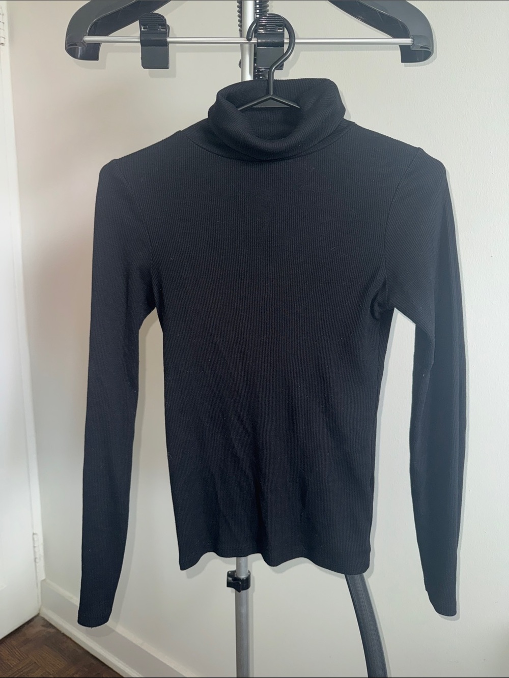 New Look Black Ribbed Turtleneck Long Sleeve Top